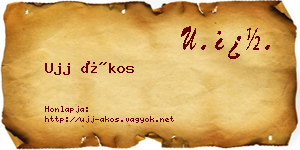 Ujj Ákos névjegykártya